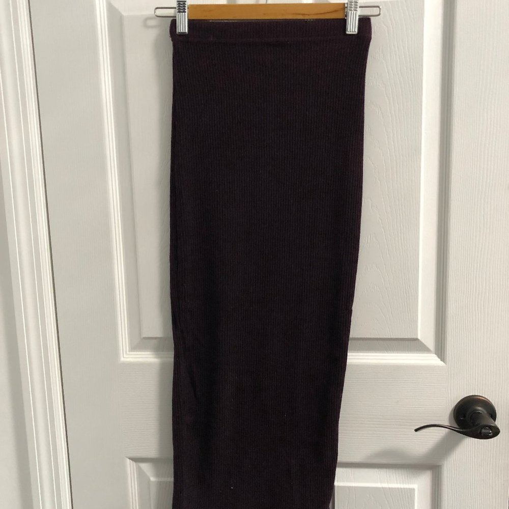 MAROON MIDI SKIRT